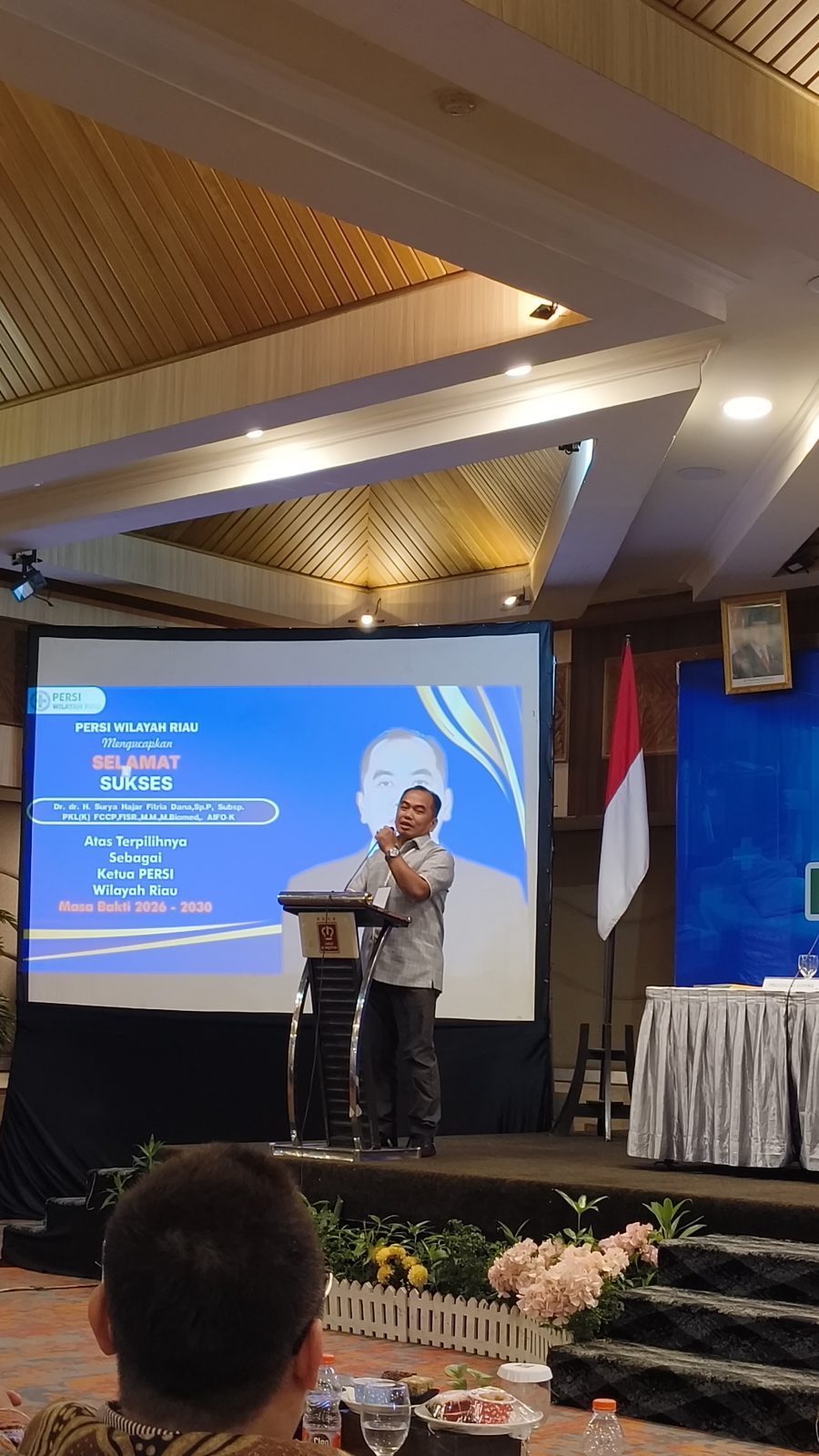 Dr. dr. H. Surya Hajar Fitria Dana, Sp.P., Subsp.PK(K) Hajar Terpilih sebagai Ketua PERSI Riau 2026–2030