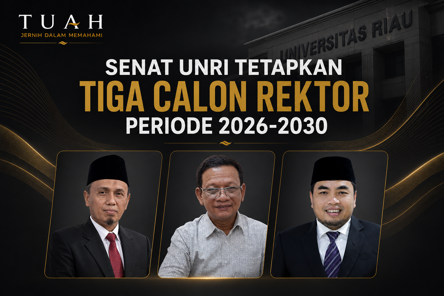 Senat Universitas Riau Tetapkan Tiga Calon Rektor pada Putaran Pertama