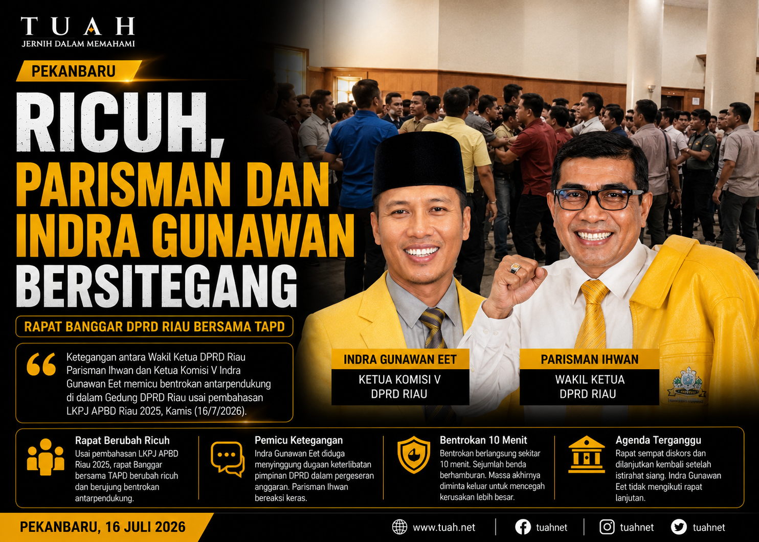 Ricuh, Parisman Ihwan dan Indra Gunawan Eet Bersitegang
